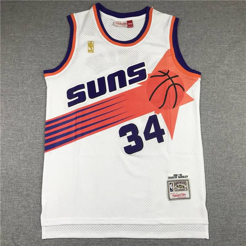 Phoenix Suns 1992/93 BARKLEY #34 White Classics Basketball Jersey (Stitched)