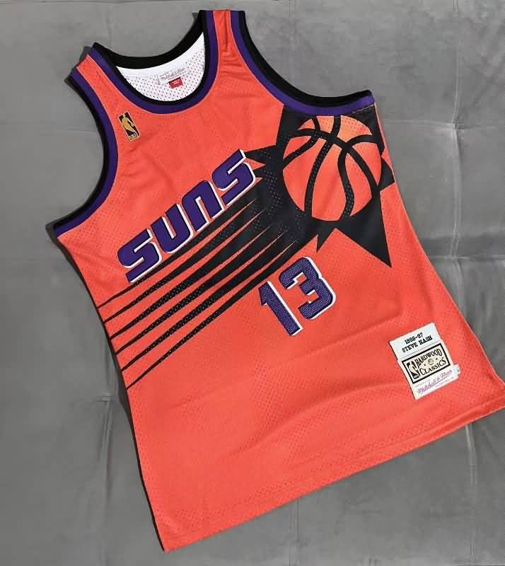 Phoenix Suns 1996/97 NASH #13 Orange Classics Basketball Jersey (Closely Stitched)