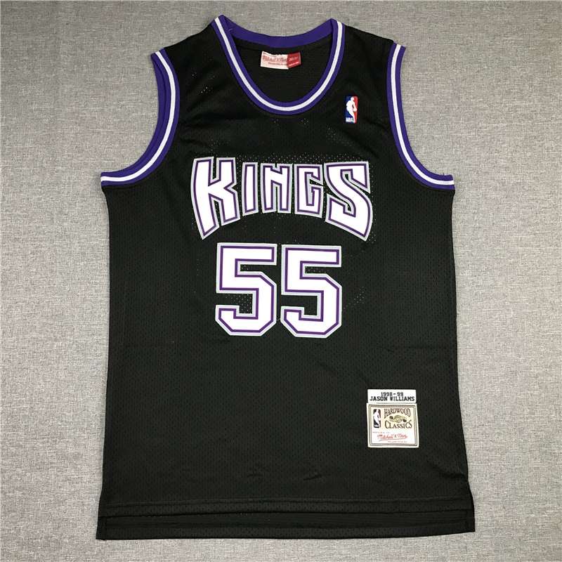Sacramento Kings 1998/99 WILLIAMS #55 Black Classics Basketball Jersey (Stitched)