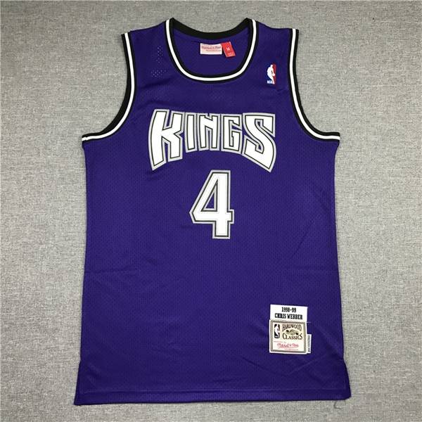 Sacramento Kings 1998/99 WEBBER #4 Purple Classics Basketball Jersey (Stitched)