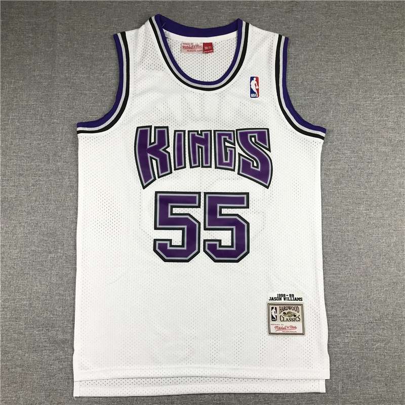 Sacramento Kings 1998/99 WILLIAMS #55 White Classics Basketball Jersey (Stitched)
