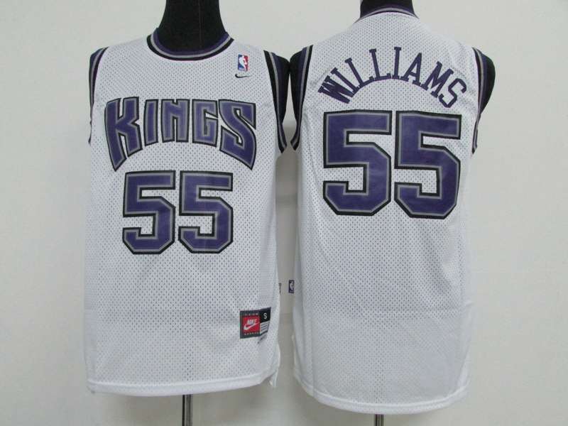 Sacramento Kings WILLIAMS #55 White Classics Basketball Jersey (Stitched)