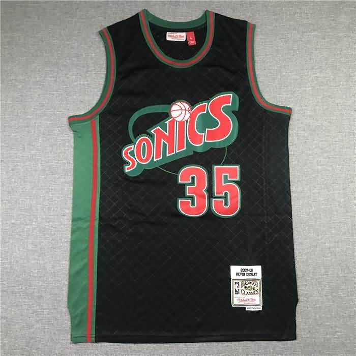 Seattle Sounders 2007/08 DURANT #35 Black Classics Basketball Jersey 02 (Stitched)