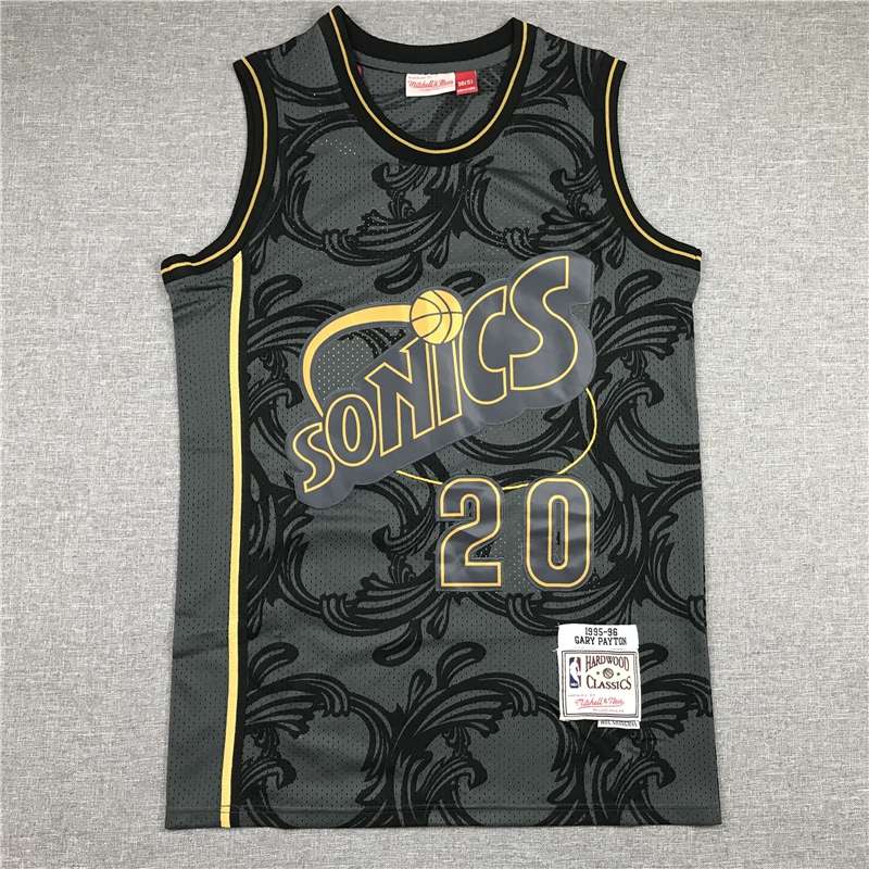 Seattle Sounders 1995/96 PAYTON #20 Black Classics Basketball Jersey (Stitched)