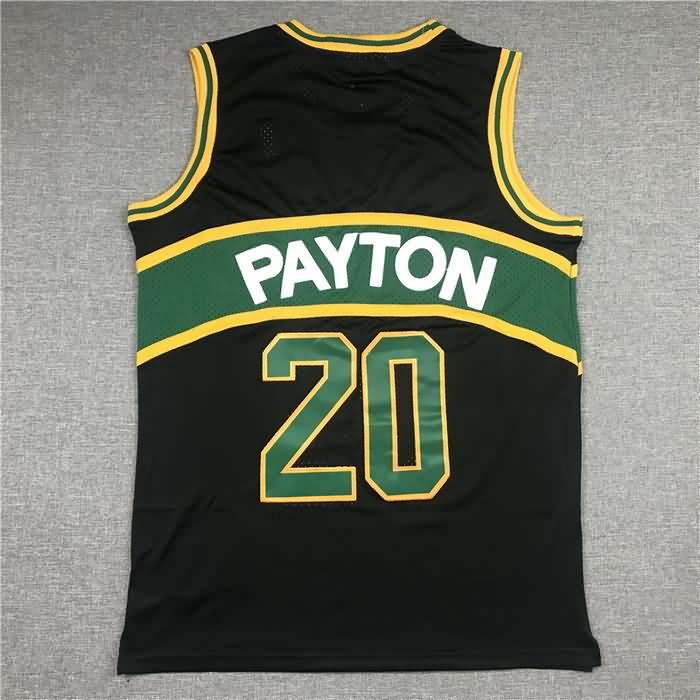Seattle Sounders 1995/96 PAYTON #20 Black Classics Basketball Jersey 02 (Stitched)