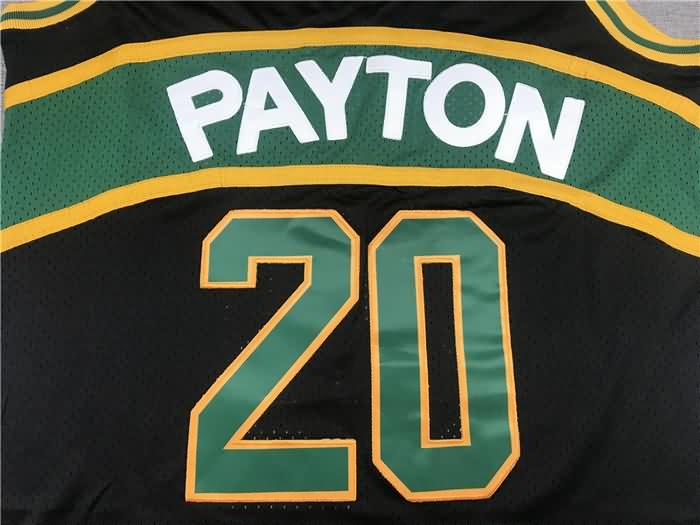 Seattle Sounders 1995/96 PAYTON #20 Black Classics Basketball Jersey 02 (Stitched)