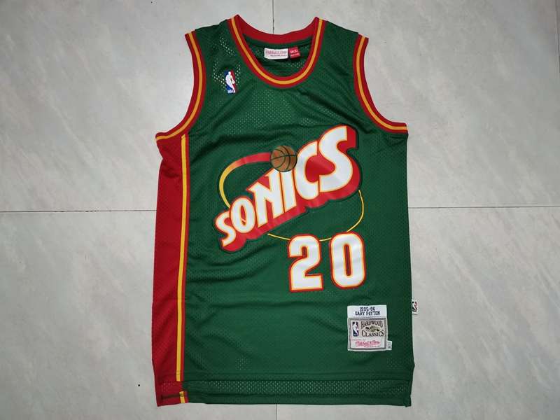 Seattle Sounders 1995/96 PAYTON #20 Green Classics Basketball Jersey (Stitched)