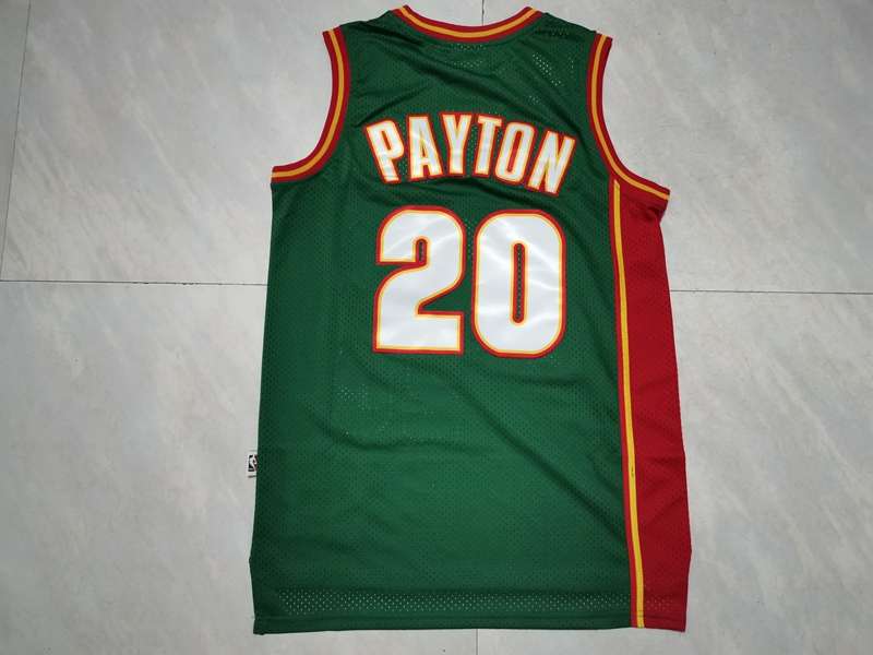 Seattle Sounders 1995/96 PAYTON #20 Green Classics Basketball Jersey (Stitched)
