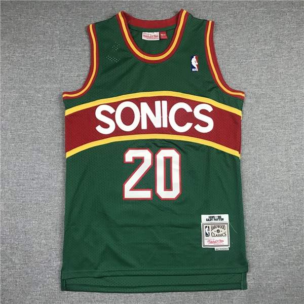 Seattle Sounders 1995/96 PAYTON #20 Green Classics Basketball Jersey 02 (Stitched)