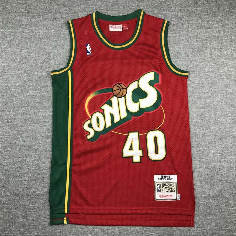 Seattle Sounders 1995/96 KEMP #40 Red Classics Basketball Jersey (Stitched)