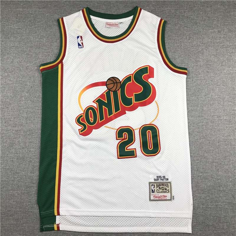Seattle Sounders 1995/96 PAYTON #20 White Classics Basketball Jersey (Stitched)