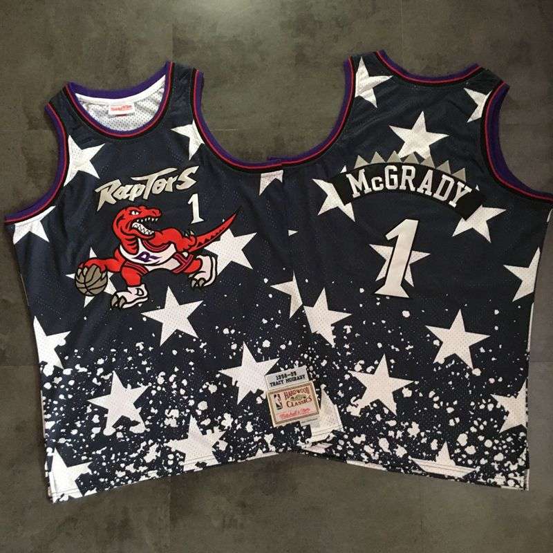 Toronto Raptors 1998/99 MCGRADY #1 Black Classics Basketball Jersey 02 (Closely Stitched)