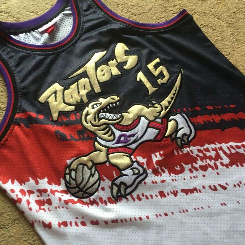 Toronto Raptors 1998/99 CARTER #15 Black White Classics Basketball Jersey (Closely Stitched)