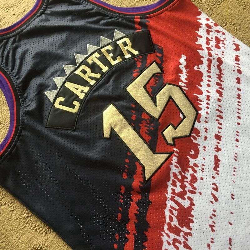 Toronto Raptors 1998/99 CARTER #15 Black White Classics Basketball Jersey (Closely Stitched)