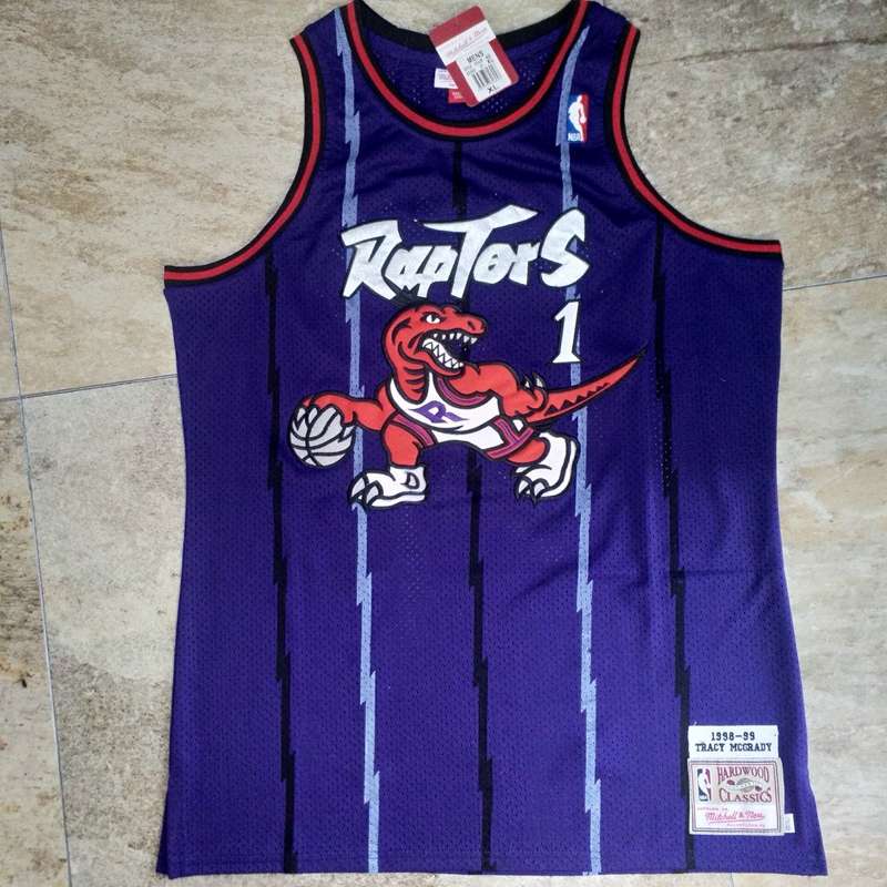 Toronto Raptors 1998/99 MCGRADY #1 Purple Classics Basketball Jersey (Closely Stitched)