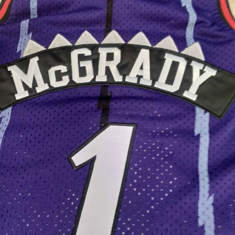Toronto Raptors 1998/99 MCGRADY #1 Purple Classics Basketball Jersey (Closely Stitched)
