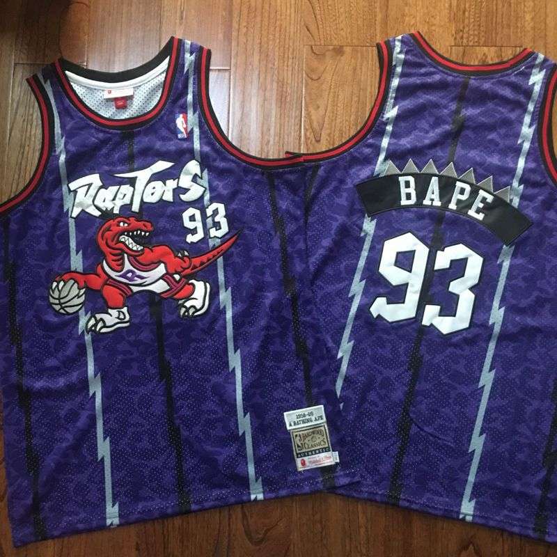 Toronto Raptors 1998/99 BAPE #93 Purple Classics Basketball Jersey (Closely Stitched)