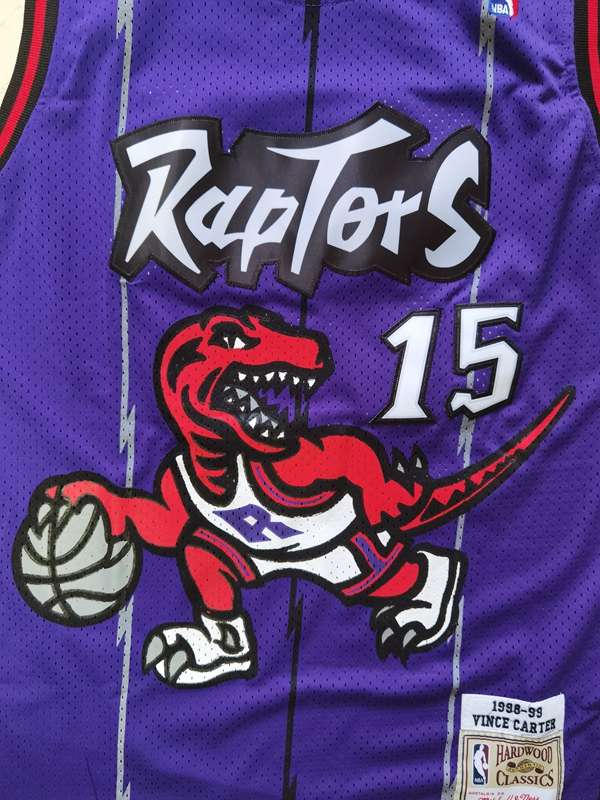 Toronto Raptors 1998/99 CARTER #15 Purple Classics Basketball Jersey (Stitched)