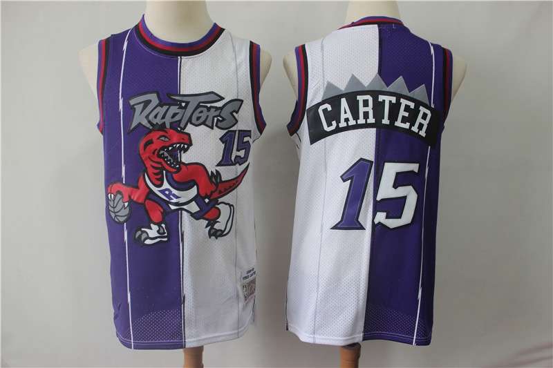 Toronto Raptors 1998/99 CARTER #15 Purple White Classics Basketball Jersey (Stitched)