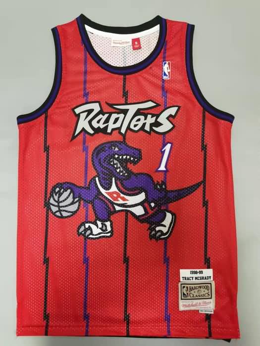 Toronto Raptors 1998/99 MCGRADY #1 Red Classics Basketball Jersey (Stitched)