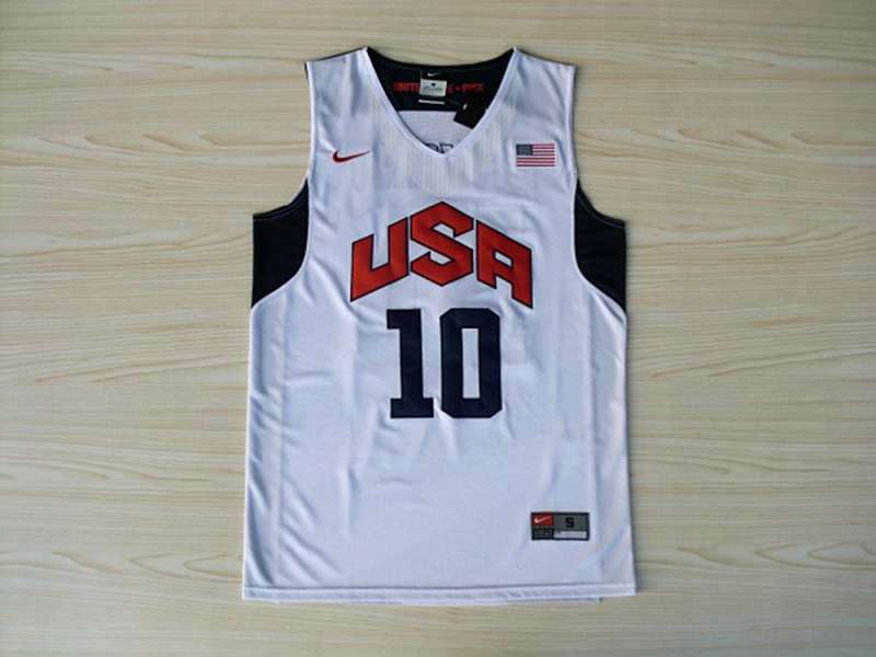 USA 2012 BRYANT #10 White Classics Basketball Jersey (Stitched)