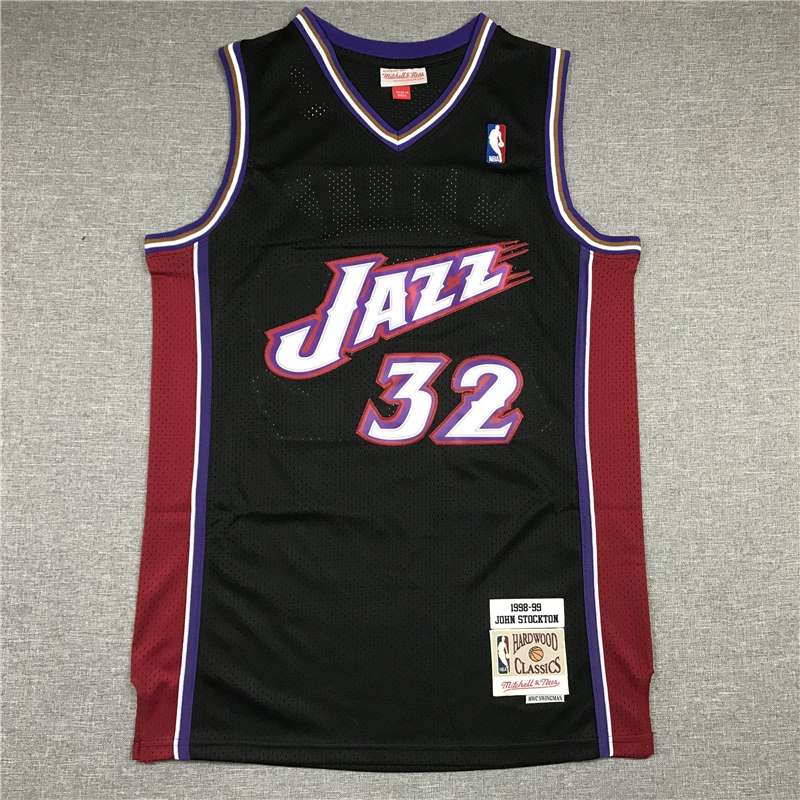 Utah Jazz 1998/99 MALONE #32 Black Classics Basketball Jersey (Stitched)