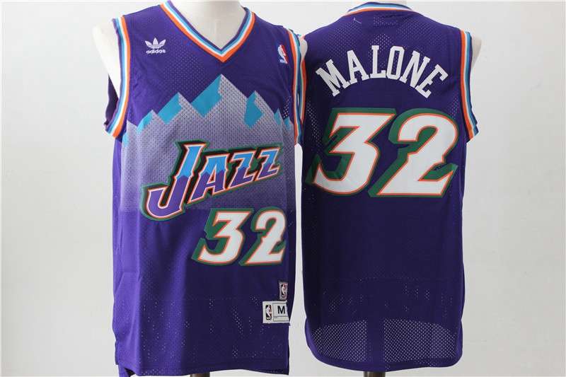 Utah Jazz MALONE #32 Purple Classics Basketball Jersey (Stitched)