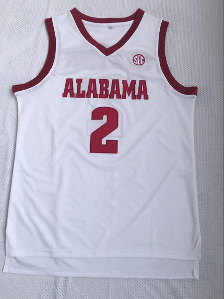 Alabama Crimson Tide SEXTON #2 White NCAA Basketball Jersey