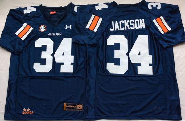 Auburn Tigers JACKSON #34 Dark Blue NCAA Football Jersey