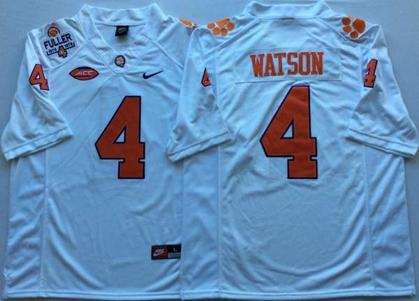 Clemson Tigers WATSON #4 White NCAA Football Jersey