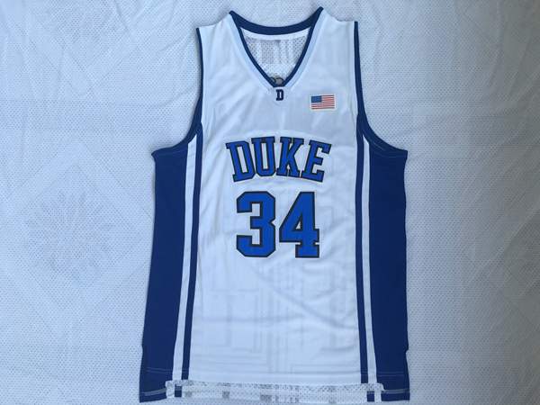 Duke Blue Devils CARTERJR #34 White NCAA Basketball Jersey