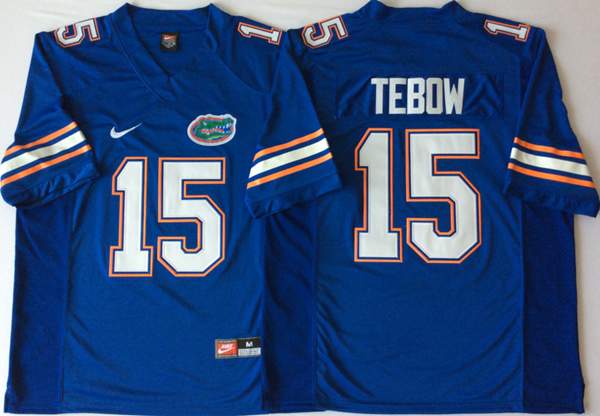 Florida Gators TEBOW #15 Blue NCAA Football Jersey 03