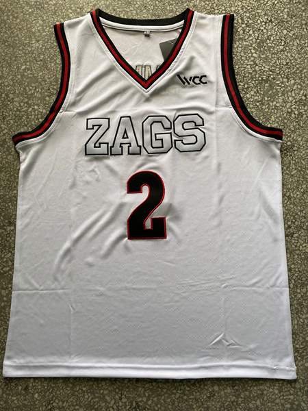 Gonzaga Bulldogs TIMME #2 White NCAA Basketball Jersey