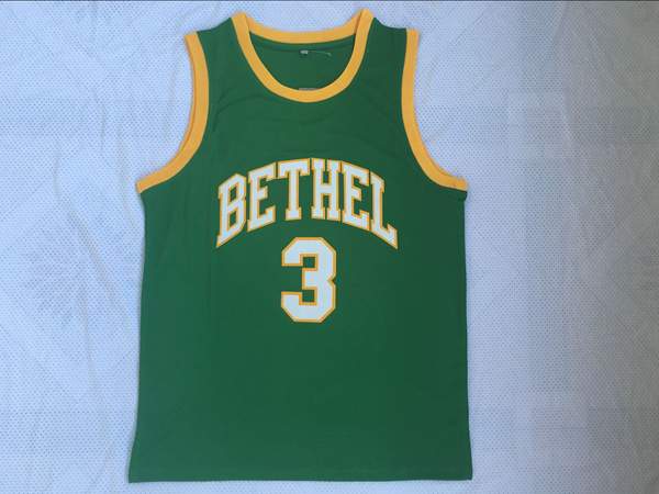 Bethel IVERSON #3 Green Basketball Jersey