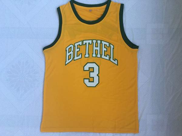 Bethel IVERSON #3 Yellow Basketball Jersey
