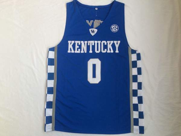 Kentucky Wildcats FOX #0 Blue NCAA Basketball Jersey