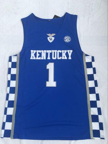 Kentucky Wildcats BOOKER #1 Blue NCAA Basketball Jersey