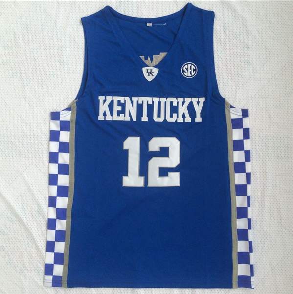 Kentucky Wildcats TOWNS #12 Blue NCAA Basketball Jersey