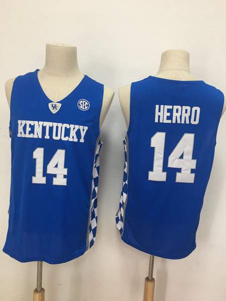 Kentucky Wildcats HERRO #14 Blue NCAA Basketball Jersey