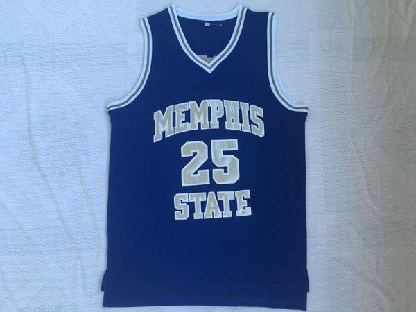 Memphis Tigers HARDAWAY #25 Blue NCAA Basketball Jersey