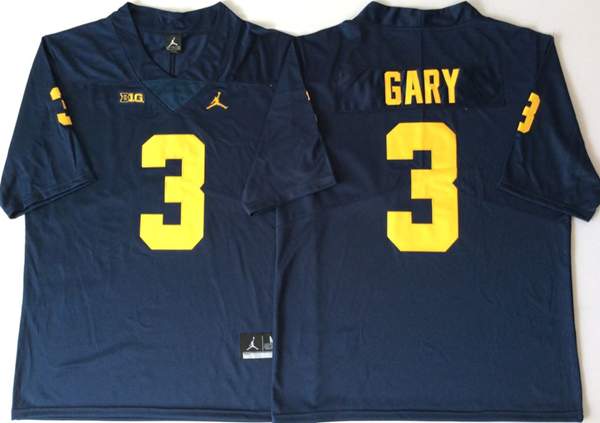 Michigan Wolverines GARY #3 Dark Blue NCAA Football Jersey