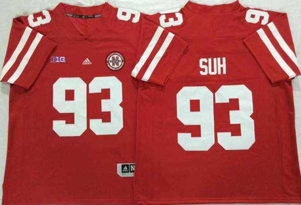 Nebraska Huskers SUH #93 Red NCAA Football Jersey