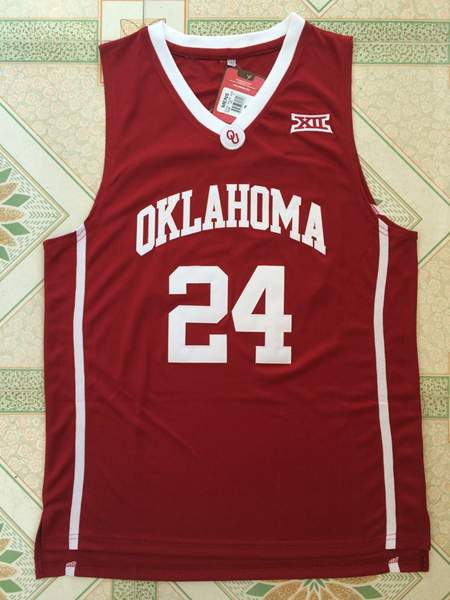 Oklahoma Sooners HIELD #24 Red NCAA Basketball Jersey