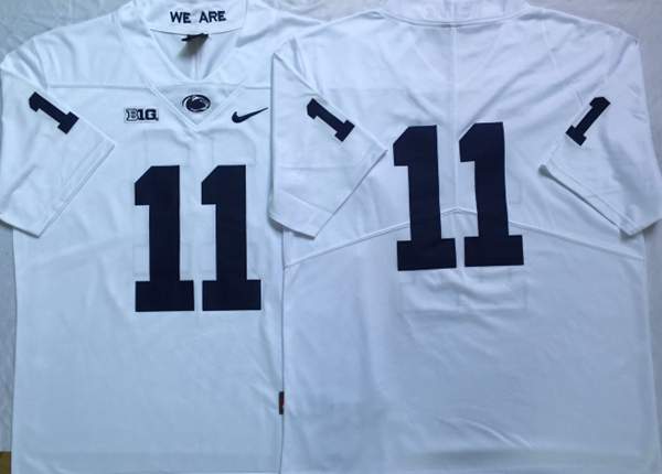 Penn State Nittany Lions #11 White NCAA Football Jersey