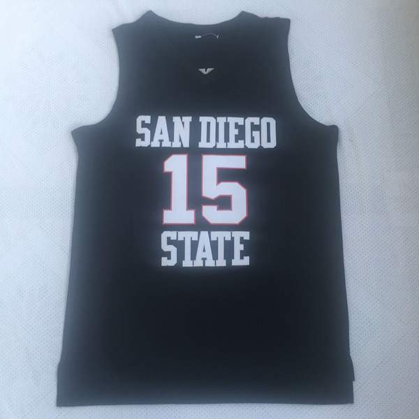 San Diego State Aztecs LEONARD #15 Black NCAA Basketball Jersey