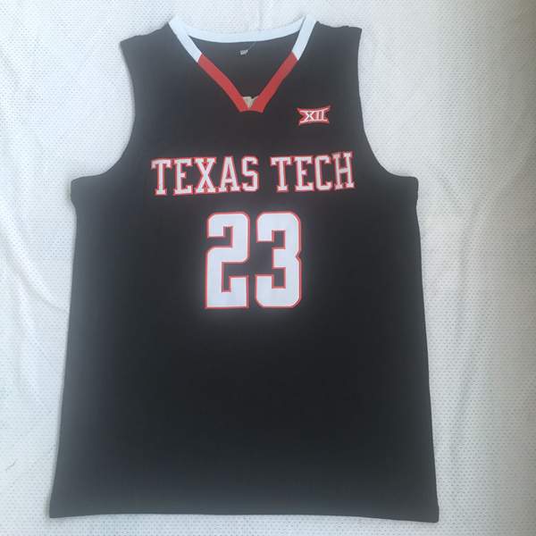 Texas Tech Red Raiders CULVER #23 Black NCAA Basketball Jersey