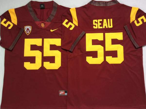 USC Trojans SEAU #55 Red NCAA Football Jersey