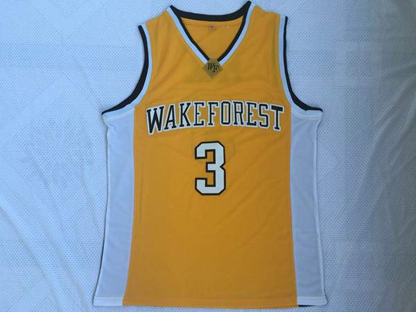Wake Forest Demon Deacons PAUL #3 Yellow NCAA Basketball Jersey