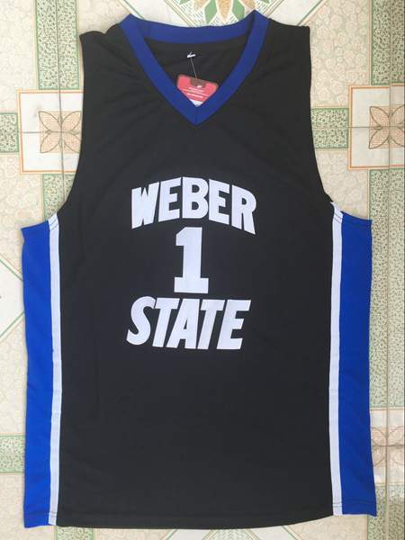 Weber State Wildcats LILLARD #1 Black NCAA Basketball Jersey