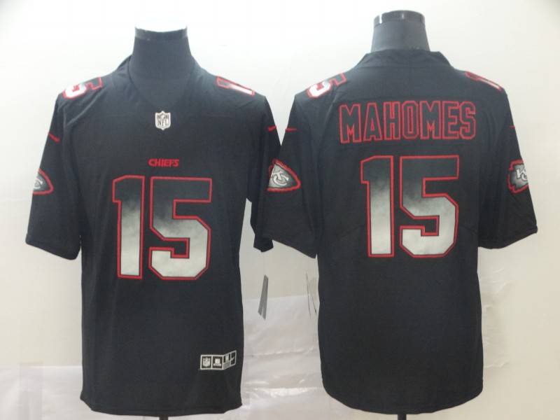 Kansas City Chiefs Black Smoke Fashion NFL Jersey